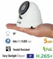 IP kamera 5MP + POE + 99° uhol + 40m IR + Mikrofónom