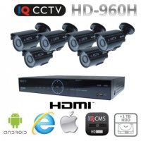 CCTV systém​ 960H​ s 6x bullet kamery s 20m IR + DVR s 1TB