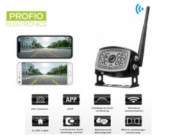 WiFi parkovacia kamera IP68 krytie ovládanie app (iOS, Android)