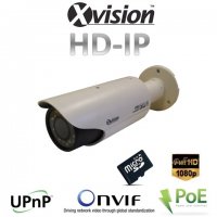 IP Full HD varifokálna kamera s 20m IR + POE + micro SD