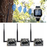 WiFi poľovnícky alarm SET - 1 prijímač hodinky + 3 PIR senzory