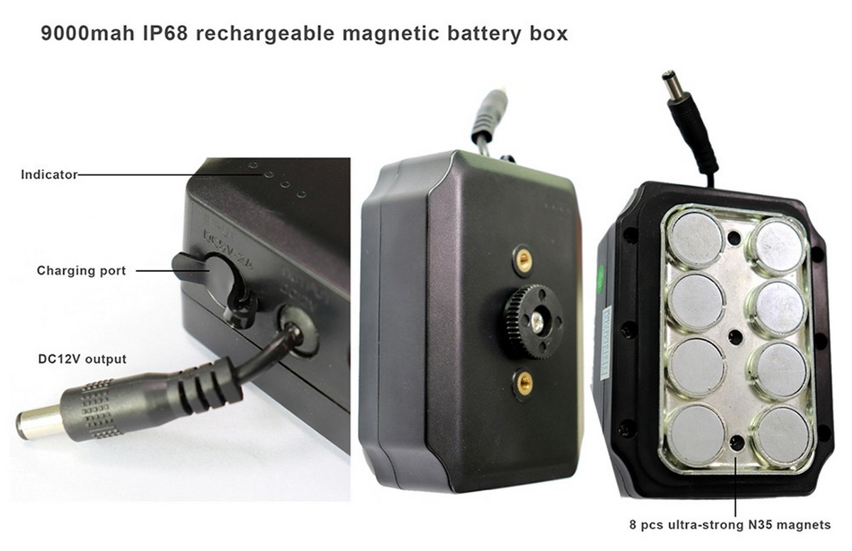 9000 mAh magneticka bateria kamera