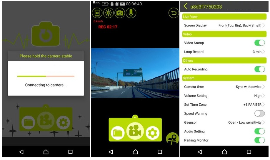 aplikácia od DOD Android/iOS - dod kamera do auta