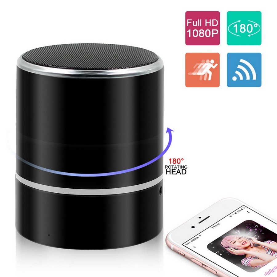 Bluetooth reproduktor s FULL HD rotačnou kamerou Wifi P2P