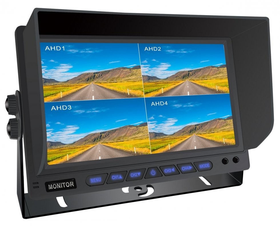 8CH hybridný 10" cúvací HD monitor do auta či stroja 