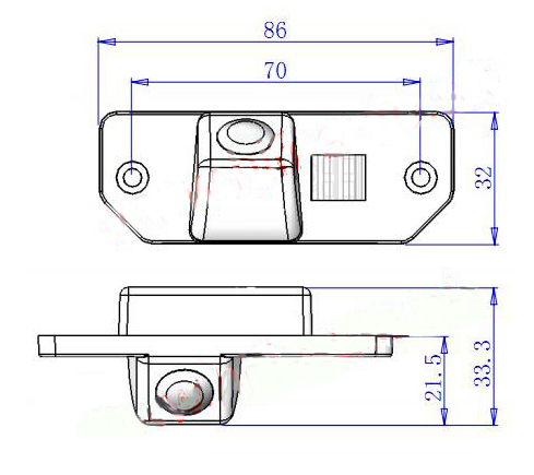 Cúvacia kamera pre ford