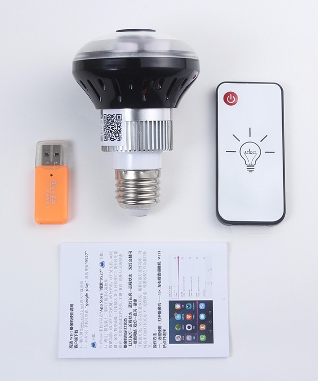 wifi kamera skrytá v LED žiarovke