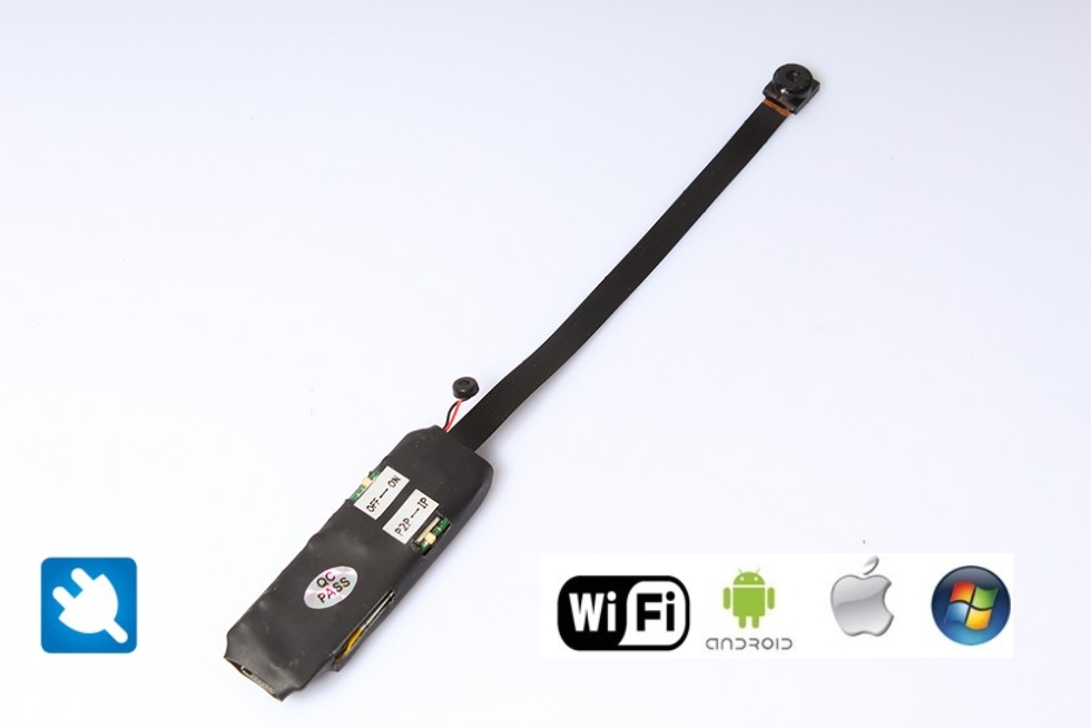 mini wifi pinhole kamera s integrovanou bateriou a antenou