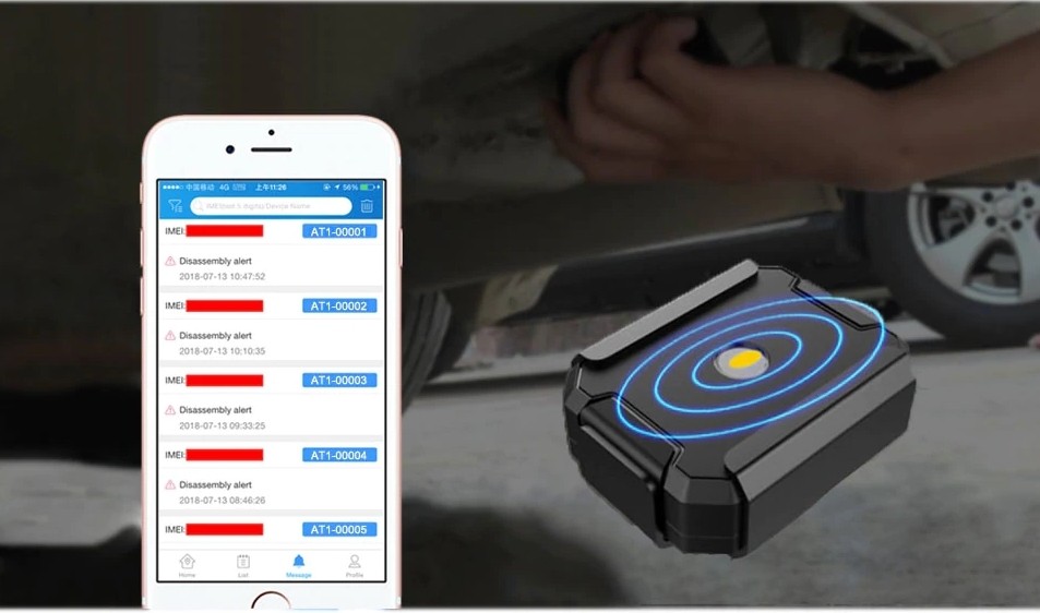 alert proti demontazi zriadenia gps tracker