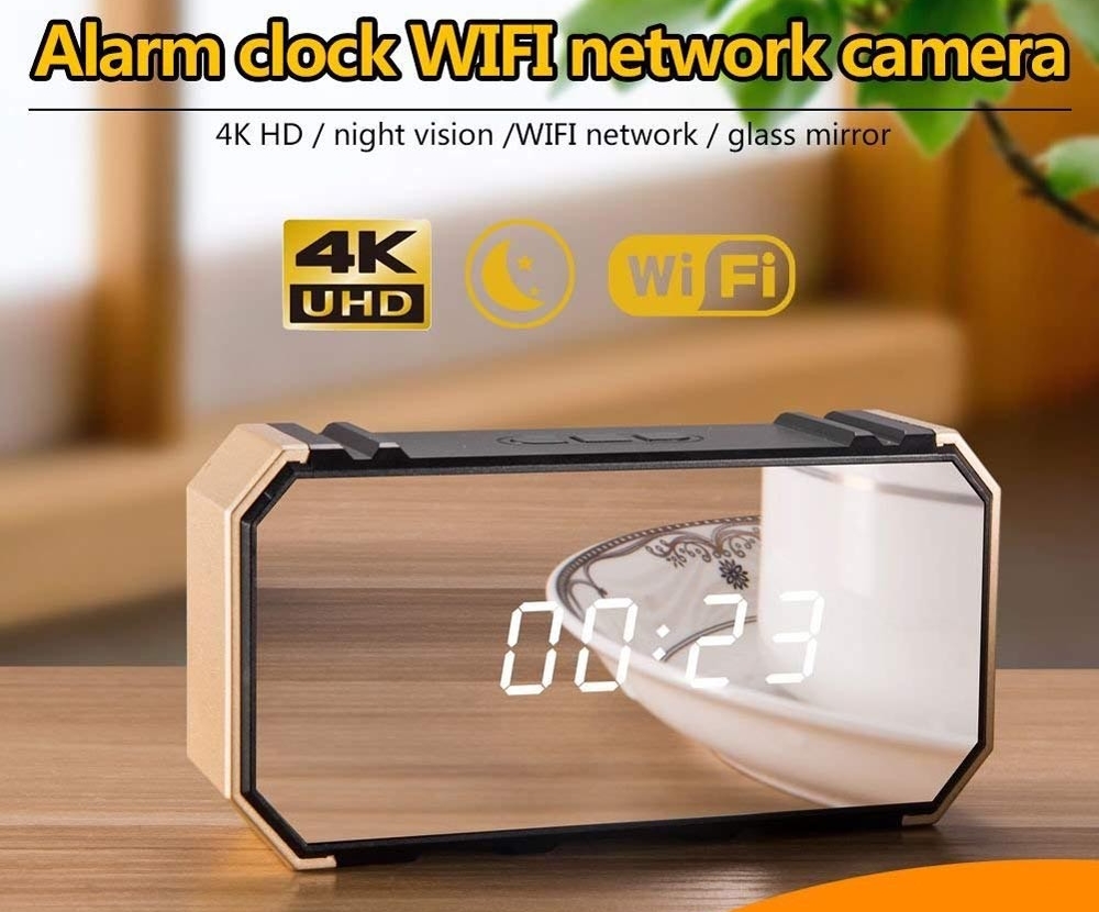 wifi kamera v budíku 4k