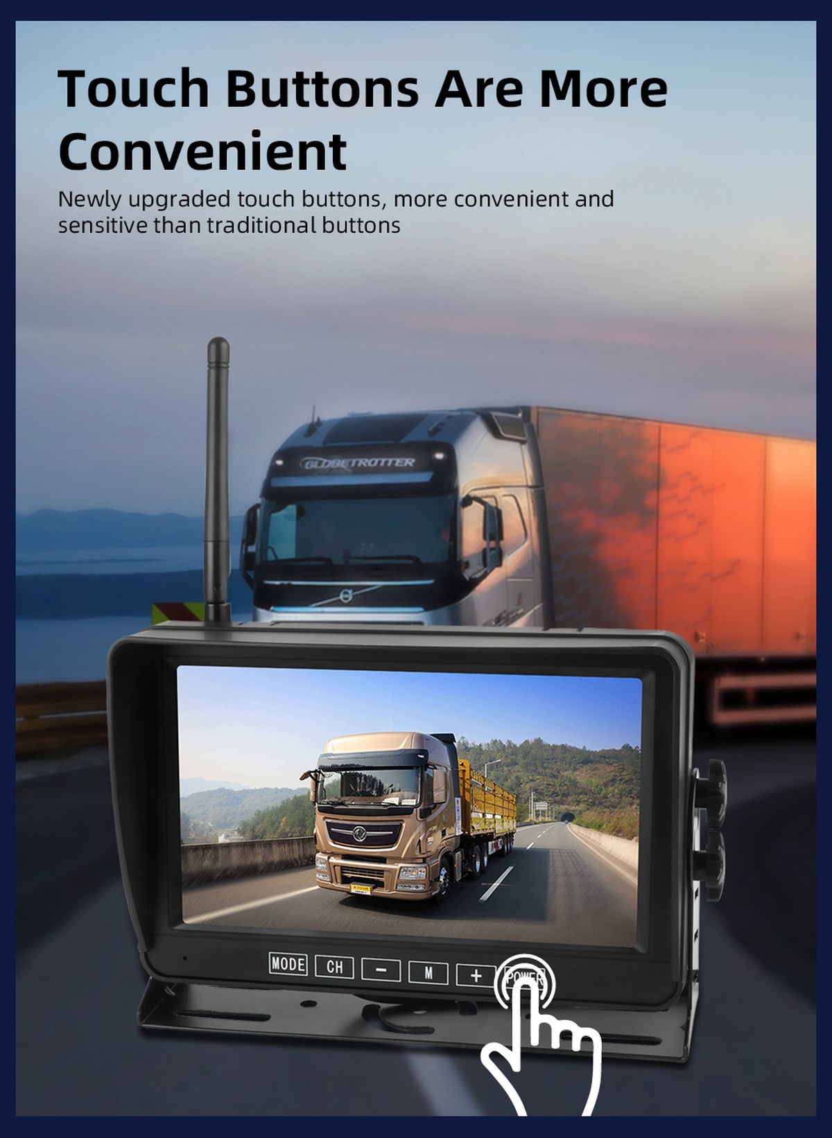 bezdrovoty parkovací systém  monitorom - pre nákladné autá