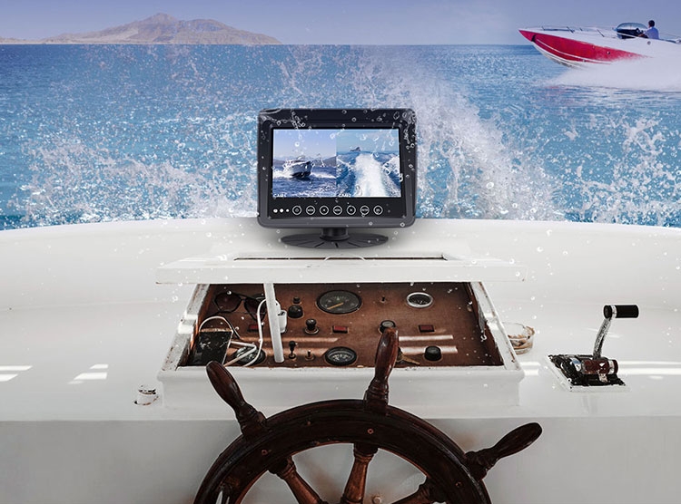 monitor na jachtu lod čln vodotesný