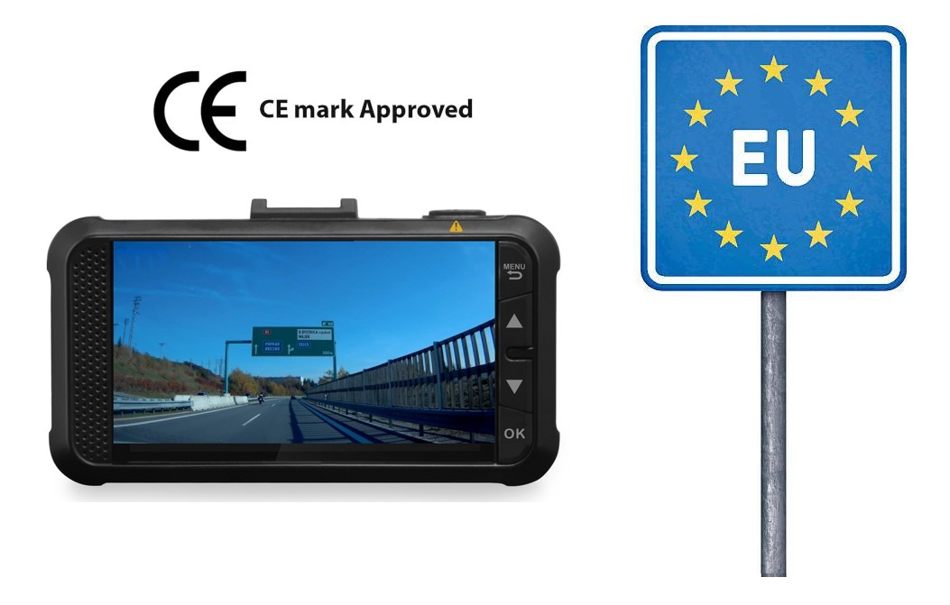 Certifikovaná CE autokamera pre EU - kamery do auta