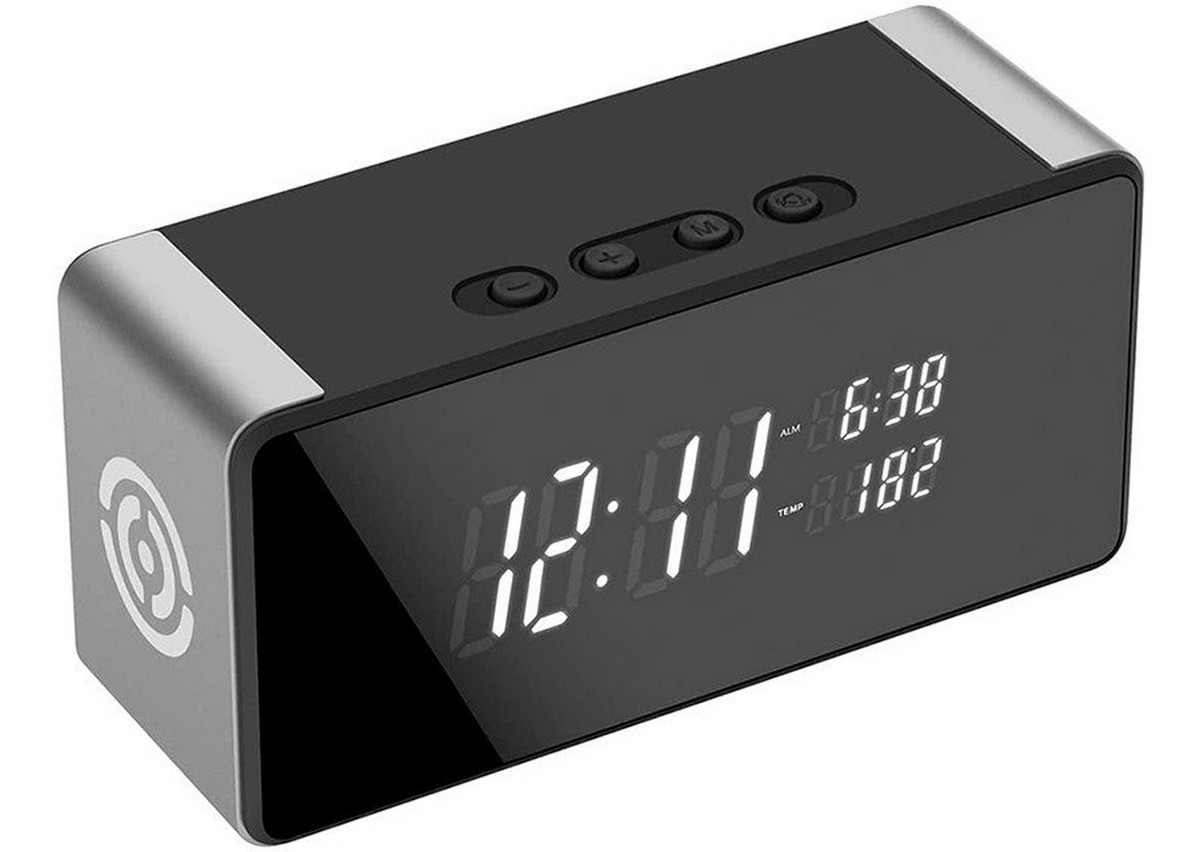 Digitálne hodiny s FULL HD Wifi P2P kamerou 24/7 monitoring 