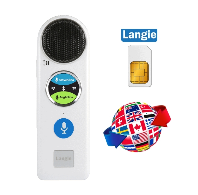 Elektronický prekladač reči LANGIE S2 - preklad v 160 krajinách